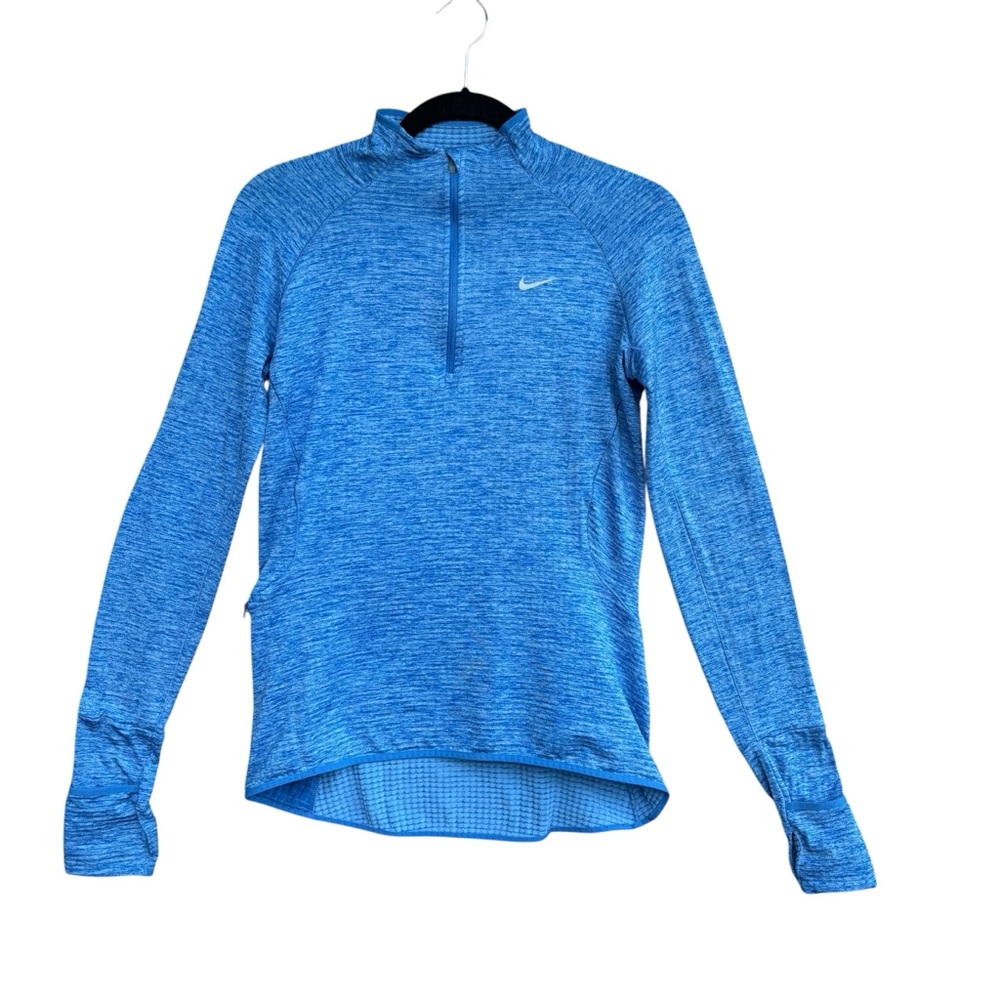 Nike Dri-fit Womens Size Small S Blue Quarter Zip Pullover Running Athletic